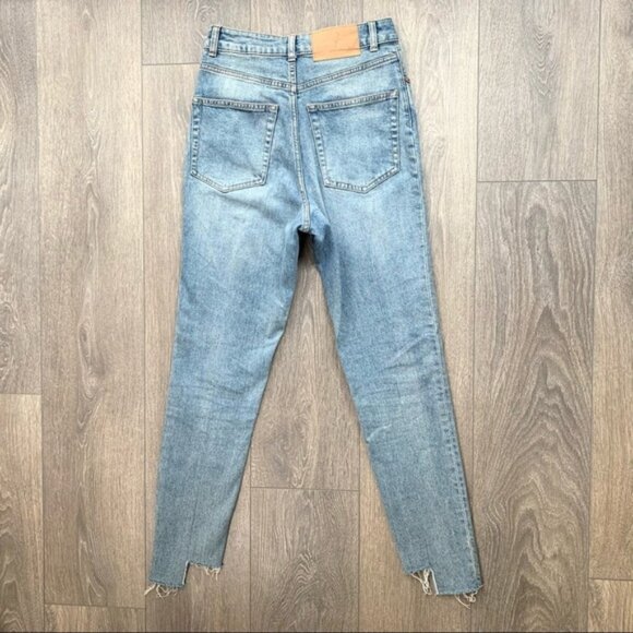 ASOS Cheap Monday Donna Skinny Jeans Dollar Blue  High Rise Waist Denim Size 25 - Picture 14 of 16